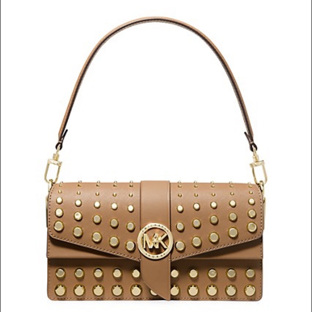 Stunning 🤩 NWT Medium Studded Leather Convertible Shoulder Bag